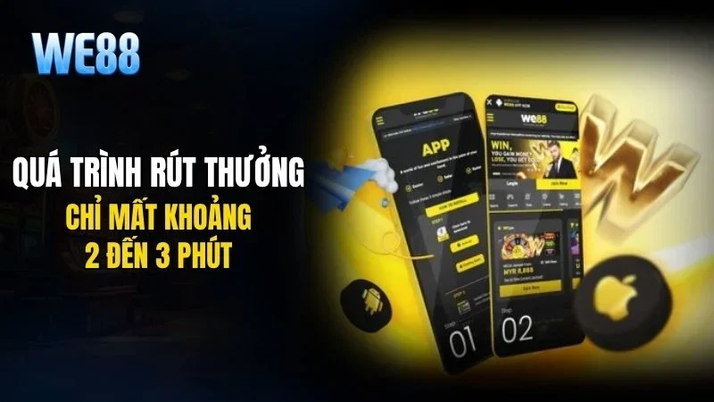Quá trình rút thưởng chỉ mất khoảng 2 đến 3 phút